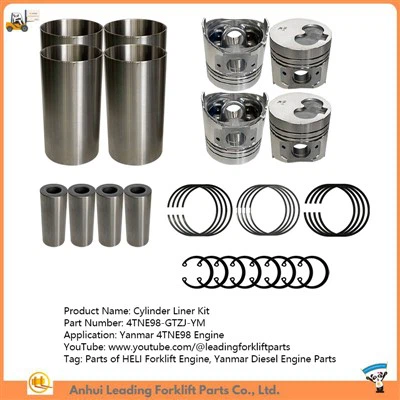 Kit de chemise de cylindre 4TNE98|Pièces de moteur diesel Yanmar|Pièces du moteur du chariot élévateur HELI